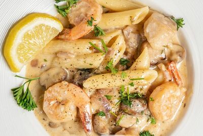 Prawns and Scallops Alfredo