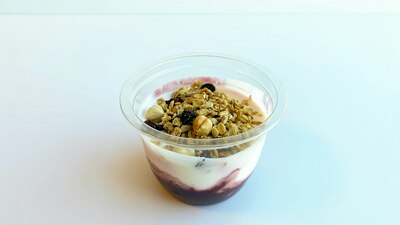 Yoghurt with blackberry Compote & Granola Topping