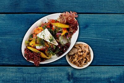 Salat mit Gyros