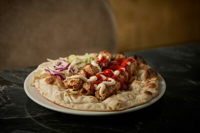 Large Chicken Kebab Roll Nan & Salad