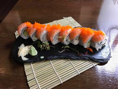 Salmon Avocado and Cream Cheese Roll