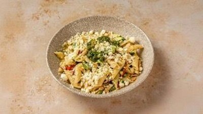 Penne with garden vegetables
