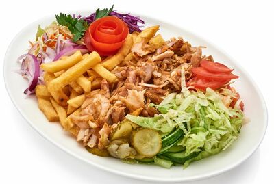 Plato Kebab con Patatas o Arroz