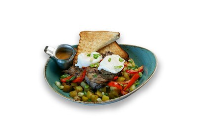 Beef Brisket Hash & Eggs