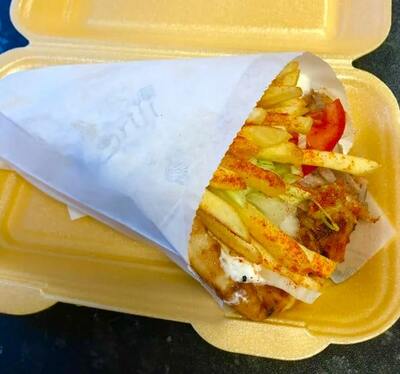 Chicken Kalamaki (Skewer) Wrap